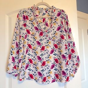 Old Navy Ruffled Floral Blouse Small